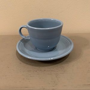 Fiestaware Blue Cup And Saucer